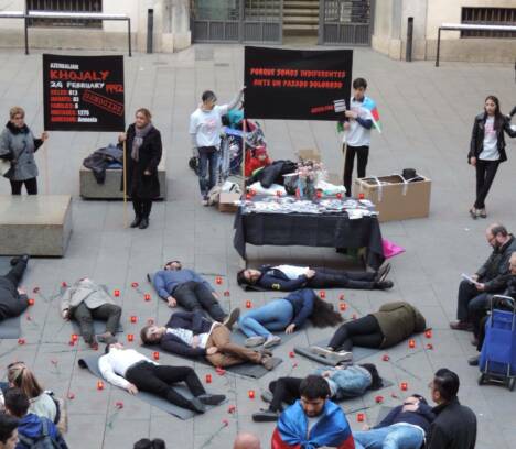 Justice for Khojaly flashmob in Barcelona.